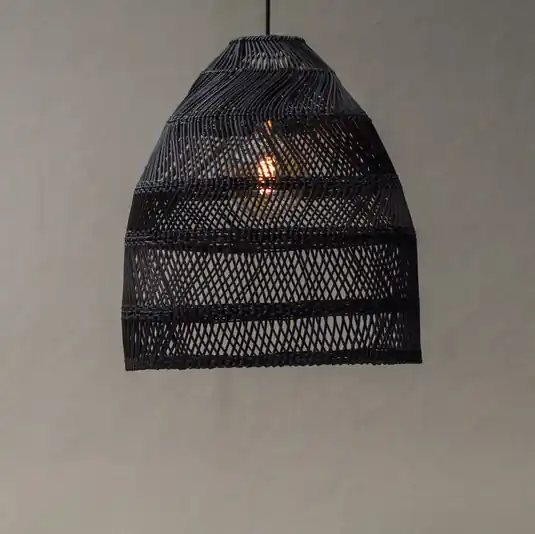 PR Home Maja lógó lámpa, rattan, fekete, Ø 45 cm Alacsony ár