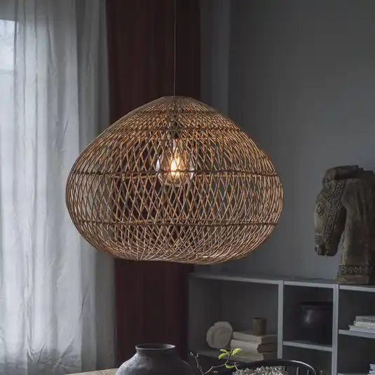Ajánlat PR Home Karen függő lámpa rattan árnyék Ø 50 cm
