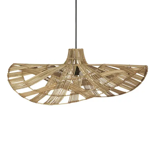 Gyors szállítás PR Home Wella lógó lámpa rattan árnyék hullám alakú