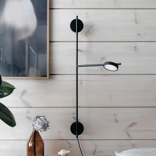 GRUPA Igram LED fali lámpa két fényszórós fekete színben Gyors szállítás