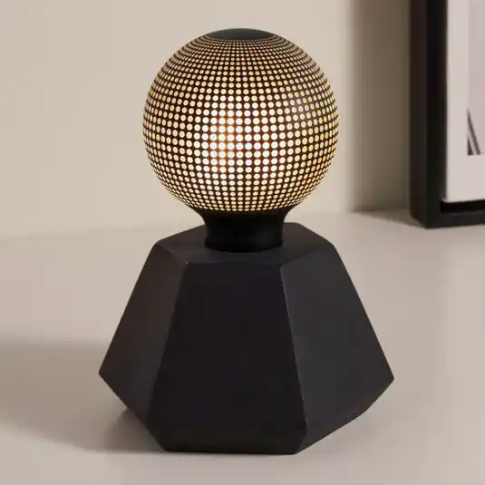 Akciós ár Pauleen Black Flare deco lámpa beton fekete