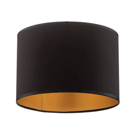 Biztonságos fizetés Lámpabúra Soho, fekete/arany, textil, Ø 18 cm