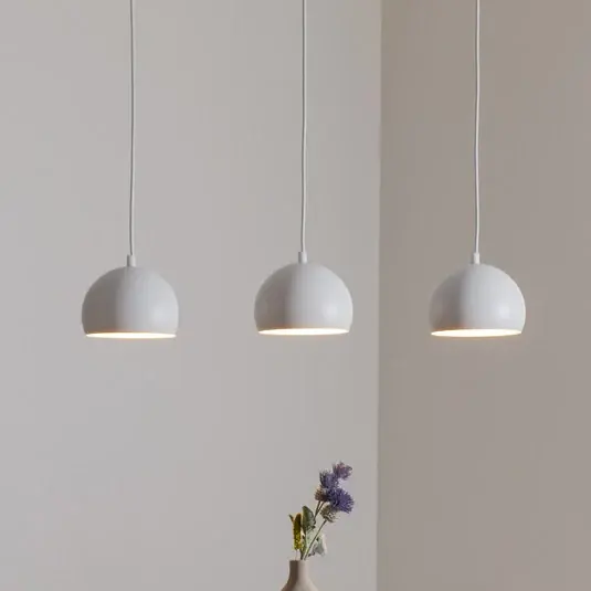 Sool lógó lámpa, fehér, hossza 65 cm, 3 izzós, fém, E27 Újdonság