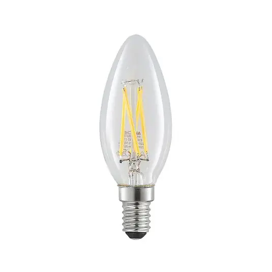 Azonnali szállítás Arcchio LED izzó, izzószálas, gyertyatartó, E14, 4 W, átlátszó