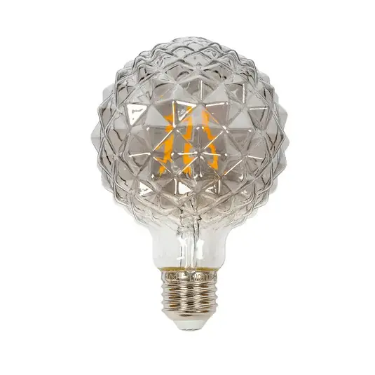 Expressz szállítás Lucande LED-Globelampe G95, E27 3,8W, 1800K, szerkezet, füst