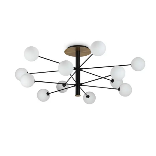 Expressz kézbesítés Ideal Lux Cosmopolitan fekete/brass 12fl Ø 145