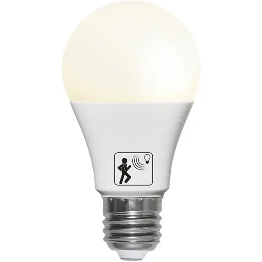 Szezonális akció LED lámpa A60 E27 4.8W 2700K mozgásérzékelővel