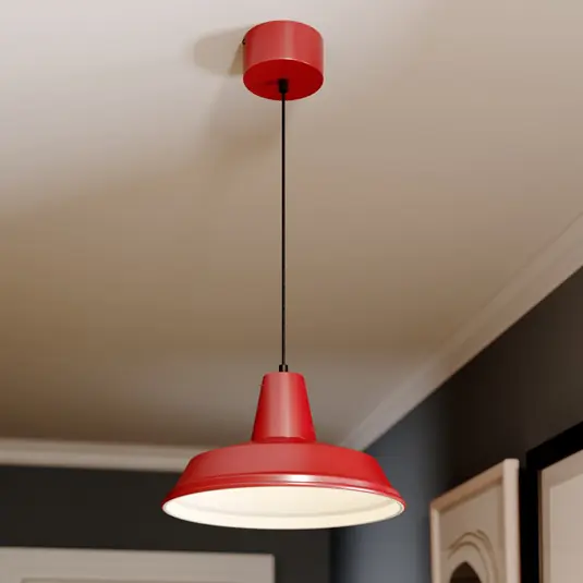CLASS lógó világítás, piros/fehér, Ø 36 cm, fém Biztonságos vásárlás