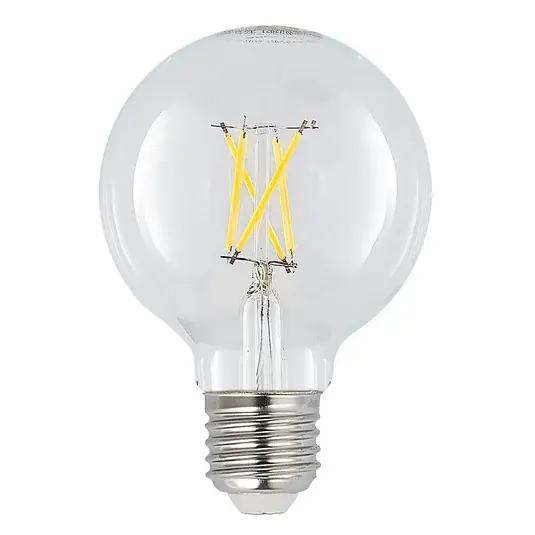 Prémium G80 E27-es LED izzó, 4 W, 2700 K, izzószálas, tiszta fényű, dimmelhető