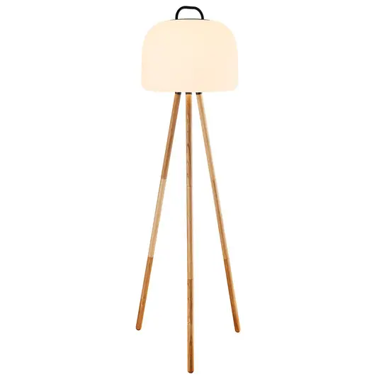 LED állólámpa Kettle Tripod fa, ernyő 36cm Olcsó