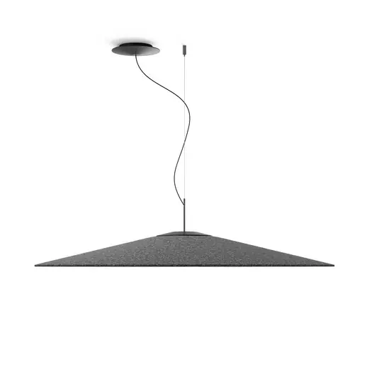 Újdonság Luceplan Koinè LED-es függőlámpa filc 927 110cm antracit