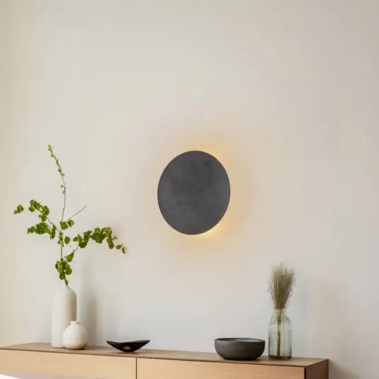 Lunia New fali világítás, fekete, Ø 20 cm Azonnali szállítás