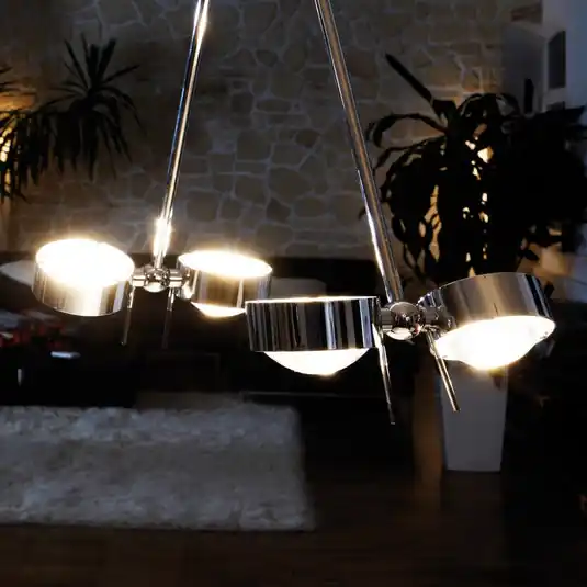 Expressz kézbesítés PUK CEILING lógó világítás, 4 izzós, króm, 80 cm