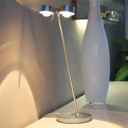 2 lámpás asztali lámpa PUK TABLE, matt króm Vedd meg most