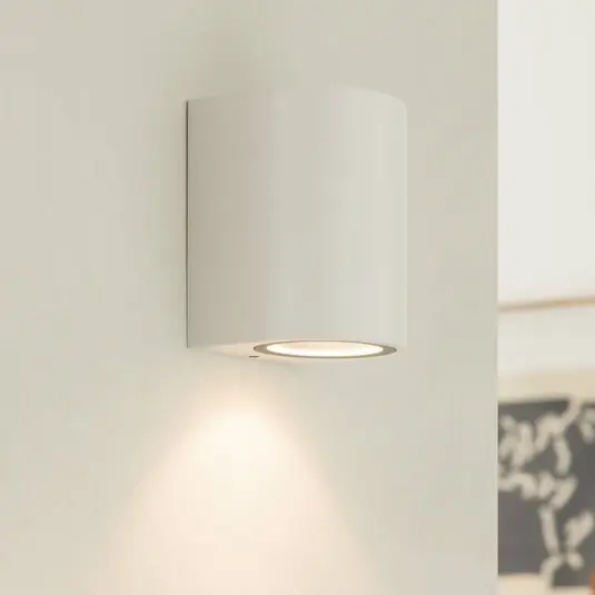 Prios kültéri fali lámpa Tetje, fehér, kerek, 10 cm Kiárusítás