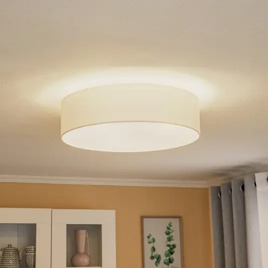 Olcsó Euluna görgős takaró, szövetárnyékoló, ekrü, Ø 50 cm