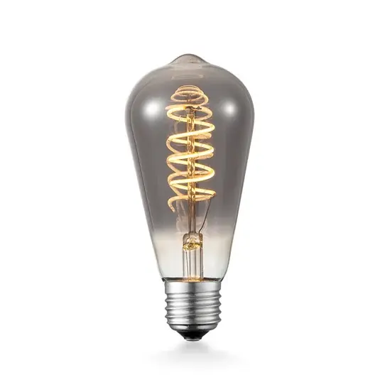 Árengedmény Lucande LED izzó E27 ST64 4 W, füstszínű, 1800 K, dimmelhető