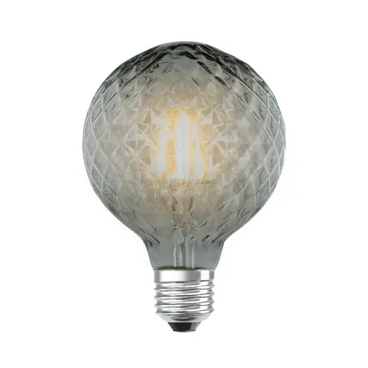 Nézd meg most Lucande LED izzó E27 G95 4 W 1 800 K, dimmelhető, füstös