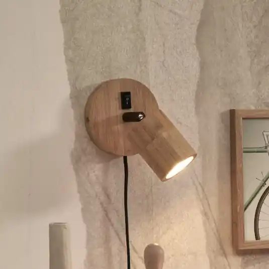 GOOD & MOJO Java fali lámpa, dugó, 1 izzó, natúr Csak ma