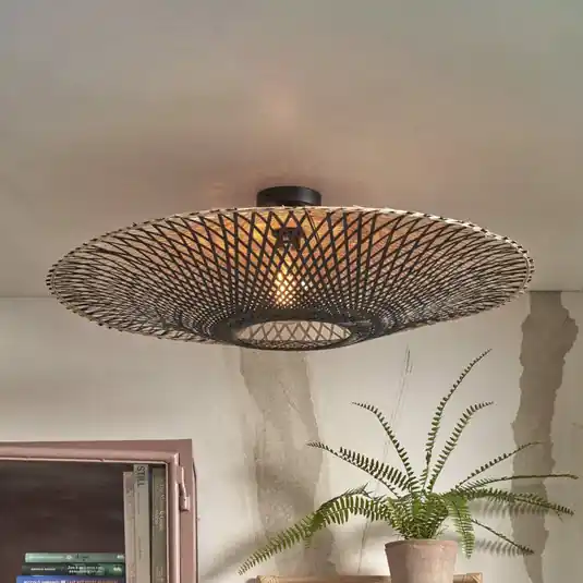 GOOD & MOJO Kalimantan mennyezet, Ø 20 cm, fekete Szezonális akció