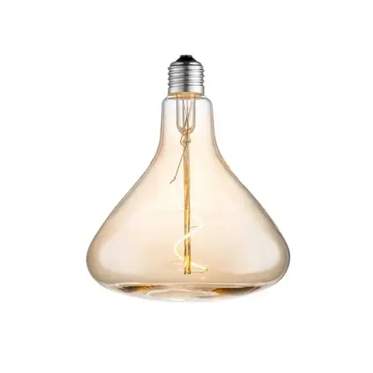 Lucande LED-tölcsérlámpa, E27, 4 W, borostyánszínű, Ø 14 cm, 2700 K Utolsó esély