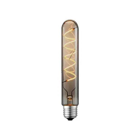Ne maradj le Lucande LED fénycső, E27, 4 W, átmérő 3 cm, füstös, 1800 K