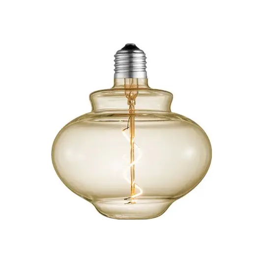 Lucande LED-haranglámpa, E27 4 W, borostyánszínű, Ø 16 cm, 2700 K Outlet