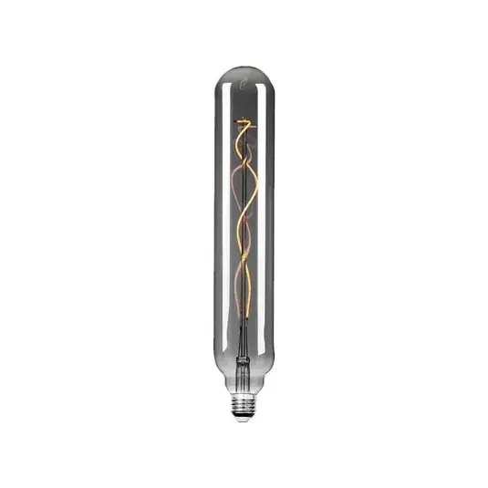 Olcsó Lucande LED fénycső, E27, 4 W, átmérő 6 cm, füstös, 1800 K