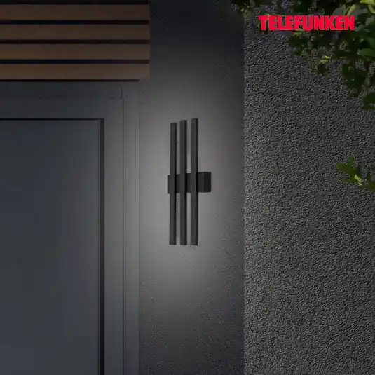 LED külső fali világítás Graz közvetett fekete 3 i Kiárusítás