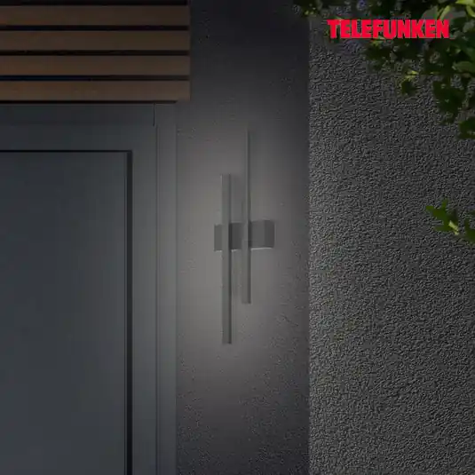 LED külső fali világítás Graz közvetett fekete 2 i Szuper ajánlat