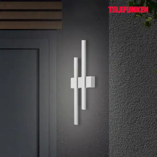 LED külső fali világítás Graz közvetett ezüst 2 i Gyors kiszállítás