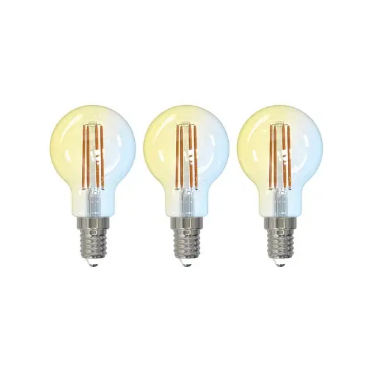 LUUMR Smart LED cseppes lámpa 3 db E14 4.2W CCT világos Tuya Azonnal elérhető