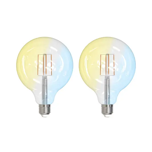 LUUMR Smart LED E27 G125 7W ZigBee Tuya Philips Hue 2 darabos készlet Árengedmény