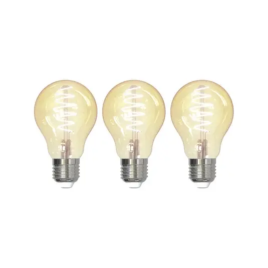 Biztonságos fizetés LUUMR Smart E27 4.9W ZigBee Tuya Hue borostyánsárga 3 darabos készlet