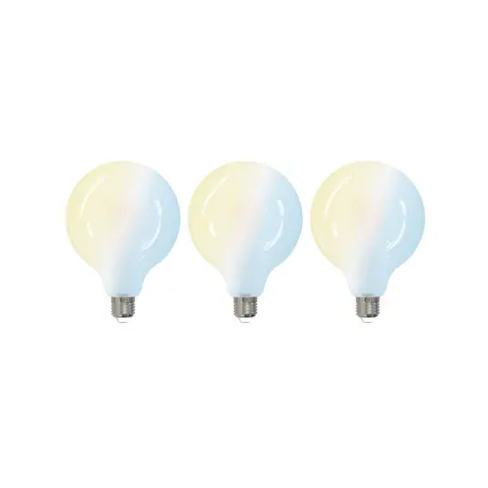 LUUMR Intelligens LED izzó 3db E27 G125 7W CCT matt Tuya Vásárlói kedvenc