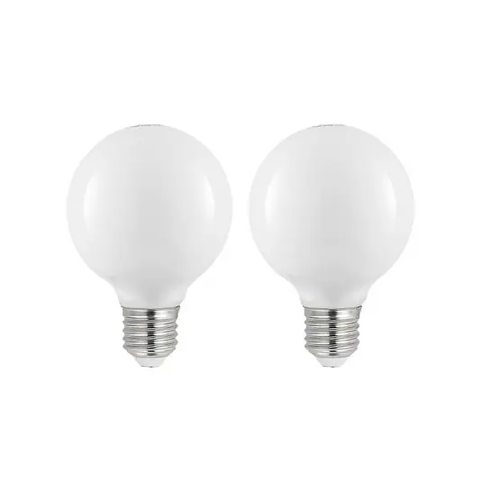 Ne maradj le LED lámpa E27 8W G80 2,700K dimmelhető, opál, 2 darabos készlet