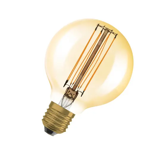 Korlátozott ajánlat OSRAM vintage 1906 E27 8,8W LED G80 822 dimm arany