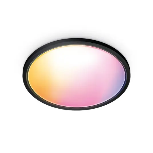 Akció WiZ SuperSlim LED mennyezeti világítás RGBW Ø42cm fekete