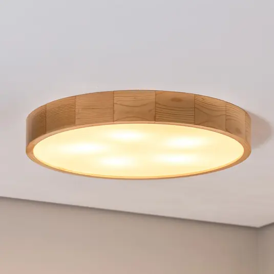 Legkelendőbb Cleo mennyezeti lámpa, Ø 57.5cm, 5 lámpás, fenyőfa, E27