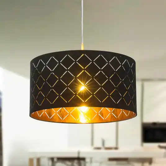Clark függőlámpa, fekete/arany színű, Ø 40 cm Gyors kiszállítás