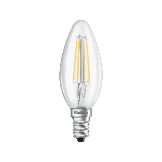 Rádium LED gyertyalámpa Essence, izzólámpa, E14 4W, 827, 470lm Olcsóbb