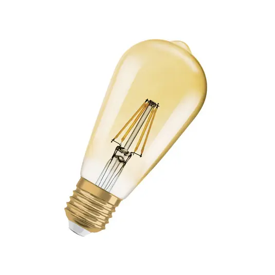 Expressz szállítás OSRAM LED Vintage 1906 Edison, arany, E27, 6,5 W, 824, dim.