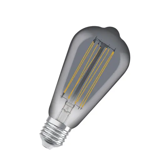 Utolsó esély OSRAM LED Vintage 1906 Edison, szürke, E27, 11 W, 818, dimmelhető