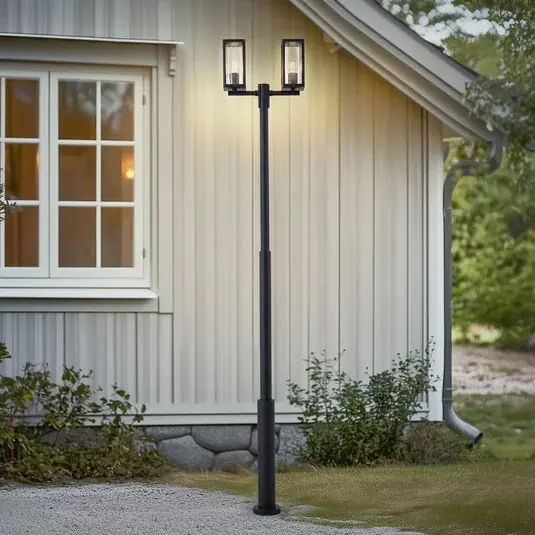 Lucande kültéri lámpa Siveta, 240 cm, 2 izzós, fekete, E27, IP65 Vedd meg most
