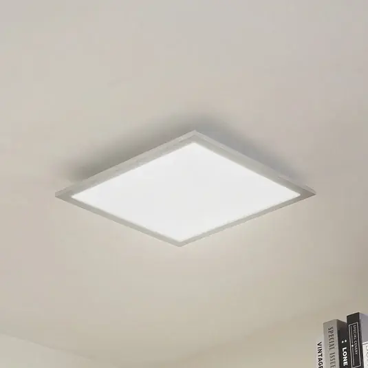 Végkiárusítás Arcchio LED panel Lyndra, 40 cm, ezüst, alumínium, dimmelhető, CCT