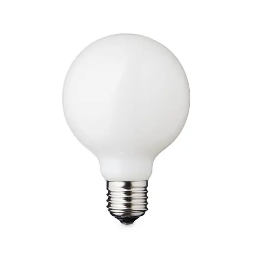 Népszerű LED izzó, E27, átmérő 8 cm, matt, 5,2 W, 2200 K