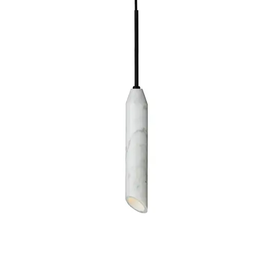 Szezonális akció Marble Art függőlámpa, fehér, carrarai márvány, magasság 30 cm
