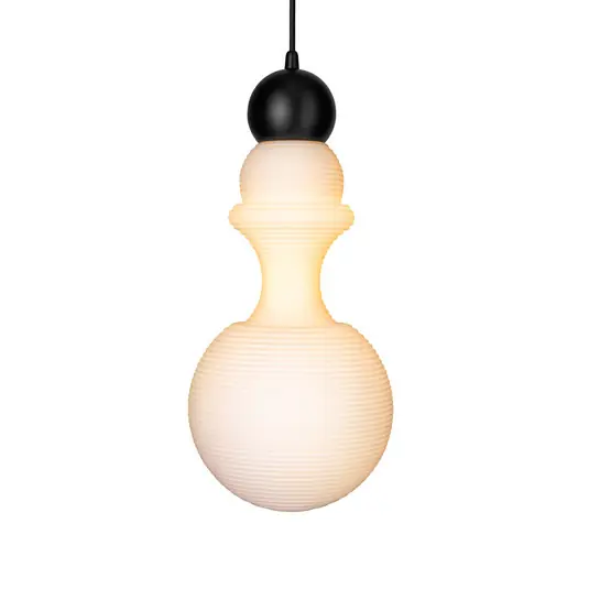 Outlet Függőlámpa Paris 1920, magasság 43 cm, üveg, fehér
