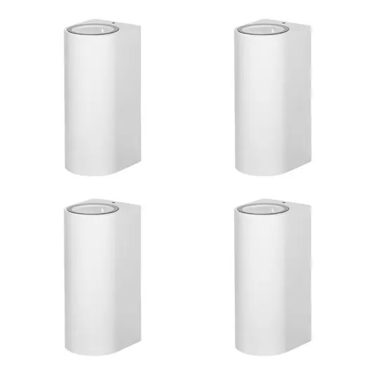 Rendeld meg most Prios kültéri fali lámpa Tetje, fehér, kerek, 16 cm, 4 darabos szett