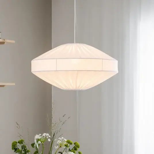 Legnépszerűbb PR Home Edith függőlámpa, Ø 50 cm, pamut, fehér
